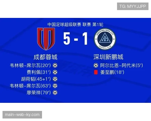 成都蓉城对阵深圳新鹏城交锋记录 首轮5-1大胜延续统治力 成都蓉城对阵深圳新鹏城交锋记录 首轮5-1大胜延续统治力